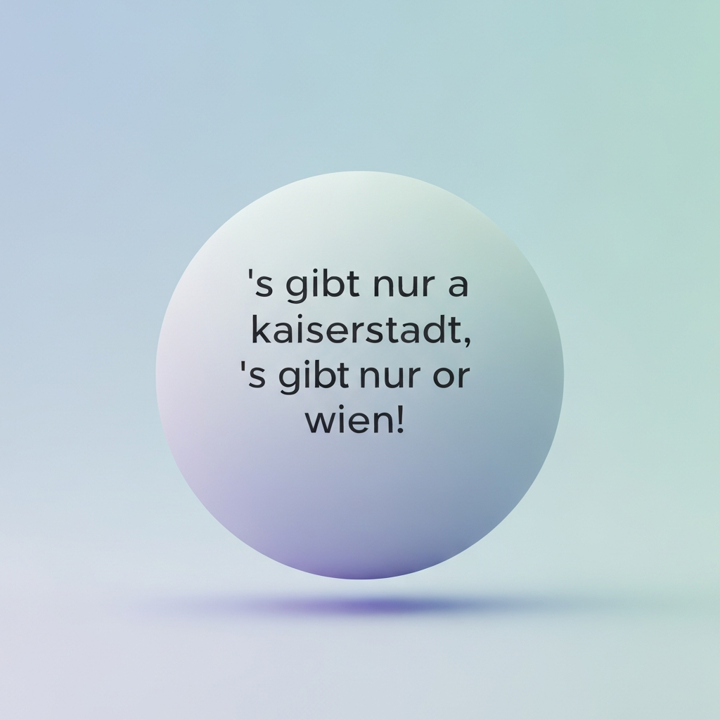 's gibt nur a kaiserstadt, 's gibt nur a wien!