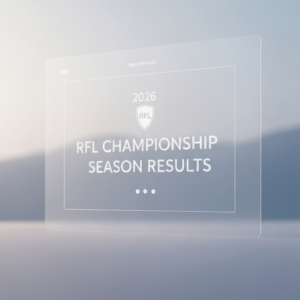 2026 rfl championship season results