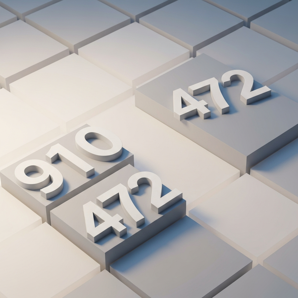 area codes 910 and 472