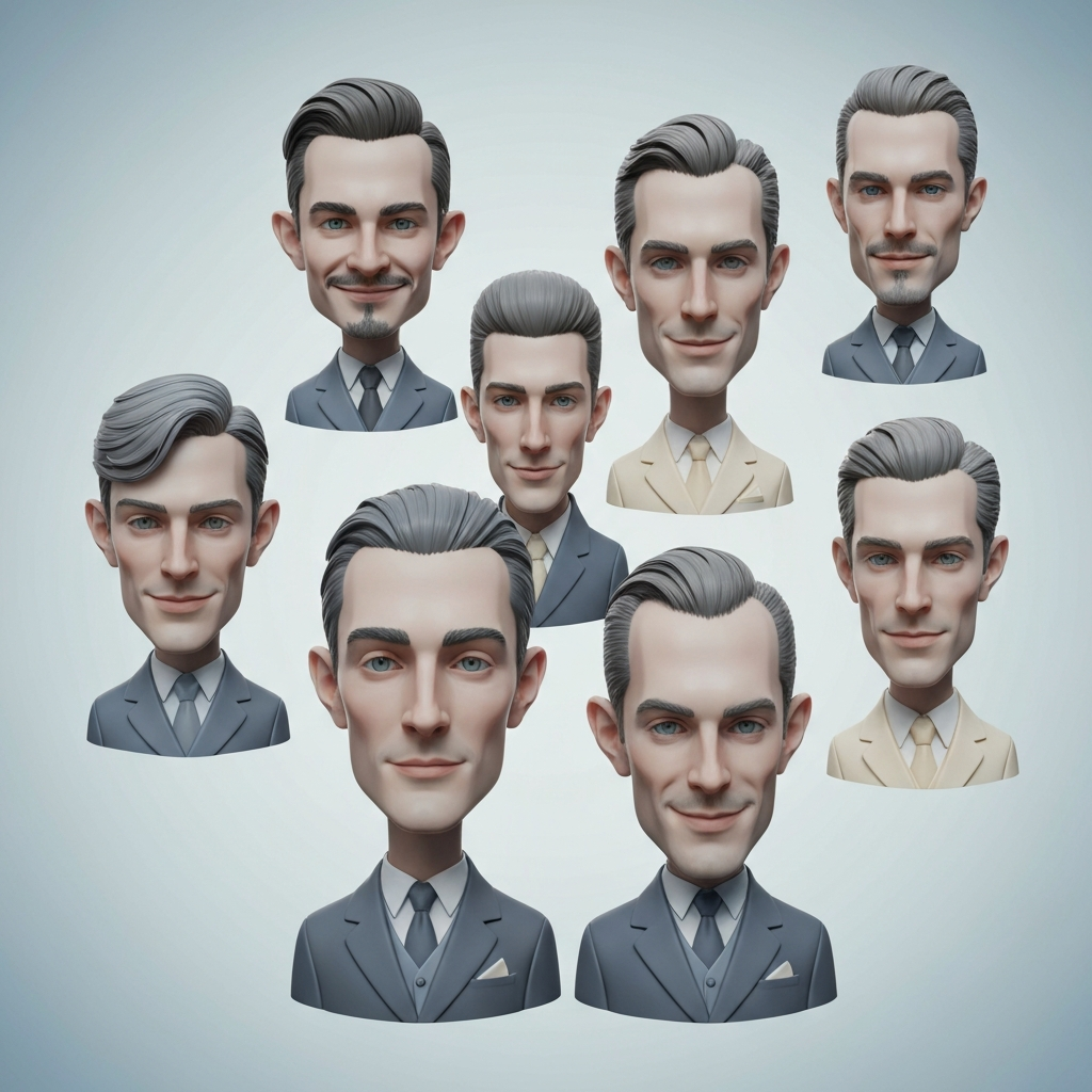 caricatures of twenty-five gentlemen