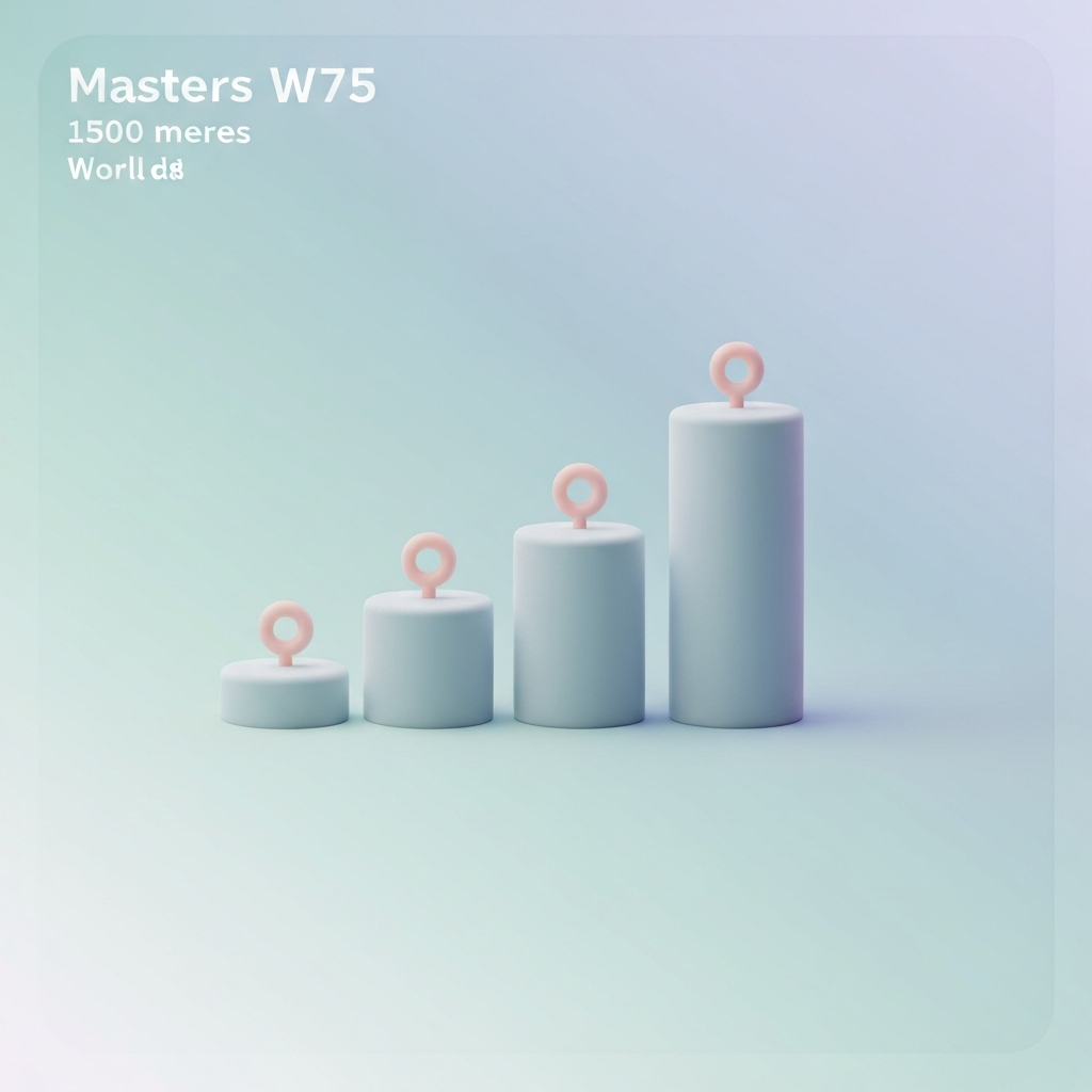 masters w75 1500 metres world record progression